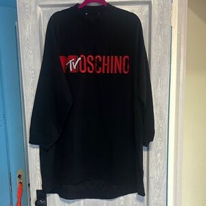 Moschino Black Tunic with Red Logo
